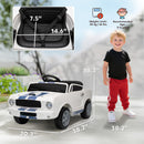 12V Ford Shelby GT350 Kids Ride-On Car with Remote Control and LED Lights in White Magic Cars 2
