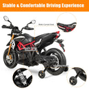 12V Licensed Kids Ride-On Motorcycle with Headlight and Training Wheels, Black Magic Cars 8