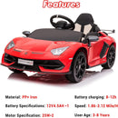 12V Official Lamborghini Ride-On Car with Parental Remote, 2-3 Hours of Playtime, Lights & Music Magic Cars 1