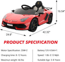 12V Official Lamborghini Ride-On Car with Parental Remote, 2-3 Hours of Playtime, Lights & Music Magic Cars 8