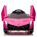 12V Licensed Pink Lamborghini Veneno Electric Ride-On Car for Toddlers Magic Cars 12