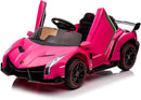 12V Licensed Pink Lamborghini Veneno Electric Ride-On Car for Toddlers Magic Cars Variant 0