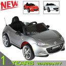 12V Licensed Mazda MX-5 RF Kids Ride-On Toy with Parental Remote, Music, and Suspension System Magic Cars 1