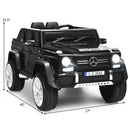 12V Licensed Mercedes-Benz Kids Ride-On RC Motorized Car with Trunk Black Magic Cars 1