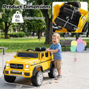 12V Official Mercedes-Benz Children's Ride-On Car with Remote Control - Yellow Magic Cars 3