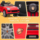 Porsche Cayenne 12V Electric Ride-On Car for Kids Ages 3-5 in Red Magic Cars 7