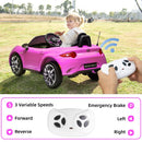 12V Kids Electric Ride-On Car with Remote Control and MP3 Player Pink Power Wheel Toy Magic Cars 1