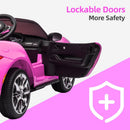 12V Kids Electric Ride-On Car with Remote Control and MP3 Player Pink Power Wheel Toy Magic Cars 4