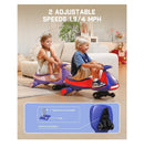 12V N7 Pro Electric Wiggle Car with Pedal and Rechargeable Battery 2-in-1 Swing Ride-On Magic Cars 7