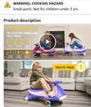 12V N7 Pro Electric Wiggle Car with Pedal, Rechargeable Battery, 2-in-1 Swing Ride-On Toy Magic Cars 11