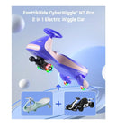12V N7 Pro Electric Wiggle Car with Pedal, Rechargeable Battery, 2-in-1 Swing Ride-On Toy Magic Cars 1