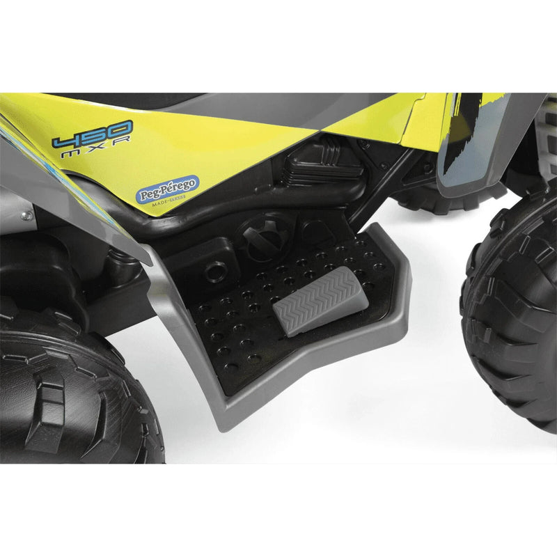 peg perego polaris 450 mxr 12V Polaris Outlaw MXR 450 Battery-Powered Ride-On ATV, Ages 3+, Yellow Free Warranty 1 Year