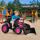 12V Powered Ride-On Bulldozer Toy Construction Vehicle with Remote Control for Kids Magic Cars 1