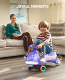 12V Electric Wiggle Ride-On Car with Pedal for Kids 3+ Rechargeable Battery Magic Cars Variant 0