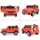 12V Electric RC Ride-On Car for Kids 1:4 Scale Red Mercedes AMG G63 Magic Cars 12