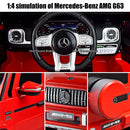 12V Electric RC Ride-On Car for Kids 1:4 Scale Red Mercedes AMG G63 Magic Cars 8