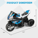 12V Rechargeable Battery Powered Kids Ride-On Motorcycle Toy with Foot Pedal Magic Cars 2
