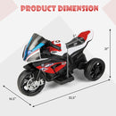 12V Rechargeable Battery Ride-On Motorcycle Toy for Kids with Headlights and Music Magic Cars 2