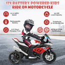 12V Rechargeable Battery Ride-On Motorcycle Toy for Kids with Headlights and Music Magic Cars 4