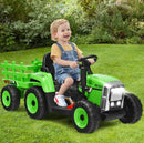 12V Remote Control Kids Ride-On Tractor with Detachable Trailer, Lights, and MP3 Music Magic Cars 0