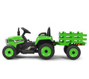 12V Remote Control Kids Ride-On Tractor with Detachable Trailer, Lights, and MP3 Music Magic Cars 2