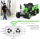 12V Remote Control Kids Ride-On Tractor with Detachable Trailer, Lights, and MP3 Music Magic Cars 3