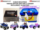 12V Replacement Battery for Yamaha Raptor 650R 700R FJ Cruiser Dumar Megatredz Magic Cars Variant 0