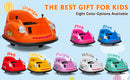 12V Ride-On Bumper Car with Remote Control, 2-Speed Electric Toy Featuring 360-Degree Spin Magic Cars 10