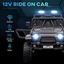 12V Ride-On Car and Truck with 4 Suspension Wheels in Black Magic Cars 4