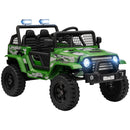 12V Green Ride-On Car and Truck with 4 Suspension Wheels Magic Cars 2