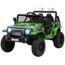 12V Green Ride-On Car and Truck with 4 Suspension Wheels Magic Cars 3