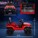 12V Red Ride-On Car and Truck with 4 Suspension Wheels Magic Cars 1