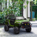 12V Green Ride-On Car and Truck with Suspension Wheels Magic Cars 8