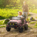 12V Pink Ride-On Car and Truck with Suspension Wheels Magic Cars 0