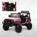 12V Pink Ride-On Car and Truck with Suspension Wheels Magic Cars 1
