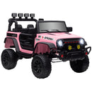 12V Pink Ride-On Car and Truck with Suspension Wheels Magic Cars 2