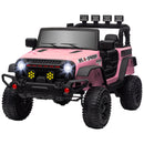 12V Pink Ride-On Car and Truck with Suspension Wheels Magic Cars 3