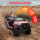 12V Pink Ride-On Car and Truck with Suspension Wheels Magic Cars 6