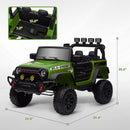 12V Ride-On UTV Car with Bluetooth and 4 Suspension Wheels Green Magic Cars 2