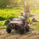 12V Pink Ride-On UTV Car with Bluetooth and 4 Suspension Wheels Magic Cars 1