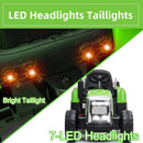 12V Electric Ride-On Tractor with Trailer, LED Lights, and MP3 Player for Kids Magic Cars 4