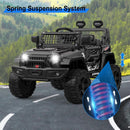 12V Ride-On Truck with Remote Control, 3 Speeds and Spring Suspension, Black Magic Cars 5
