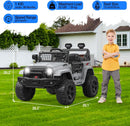 12V Ride-On Truck with Remote Control, 3 Speeds, and Spring Suspension in Gray Magic Cars 3