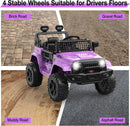 12V Purple Ride-On Truck with Remote Control, 3 Speeds, and Spring Suspension Magic Cars 2
