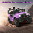 12V Purple Ride-On Truck with Remote Control, 3 Speeds, and Spring Suspension Magic Cars 7