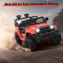 12V Ride-On Truck with Remote Control, 3 Speeds, Spring Suspension, Red Magic Cars 7