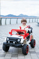 12V Electric Ride-On Car with Remote, LED Lights, and Music for Kids - Red Magic Cars 2