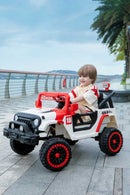 12V Electric Ride-On Car with Remote, LED Lights, and Music for Kids - Red Magic Cars 3