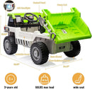 12V 4-Wheel Electric Ride-On Dump Truck with Battery-Powered Dump Bed Toy Car Magic Cars 13