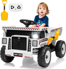 12V Ride-On Dump Truck with Remote Control, Auto Dump Bed, Shovel, and Music for Kids Ages 3-8 Magic Cars 0